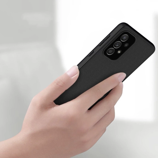 Nillkin Textured Case Міцний посилений чохол з гелевою рамкою і нейлоном на тильній стороні для Samsung Galaxy A33 5G чорний