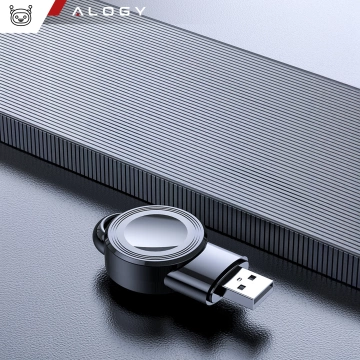Міні-індуктивний зарядний пристрій для Apple Watch USB Charging Alogy High-End Chip Black