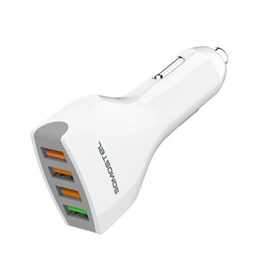 Somostel SMS-A66 Quick Charge QC 3.0 3A 4X USB nabíječka do auta bílá