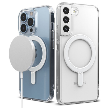 Ringke Magnetplatte für iPhone MagSafe und Ringadapter Weiß