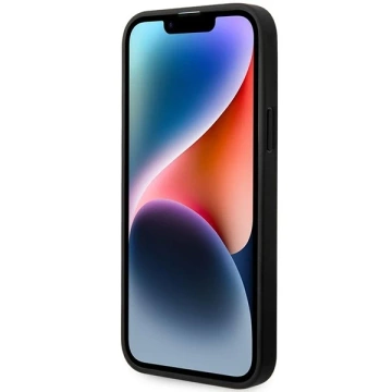 Etui na telefon BMW BMHCP14S22RFGR do Apple iPhone 14 6,1" vínová/vínová kůže s diamantovým vzorem
