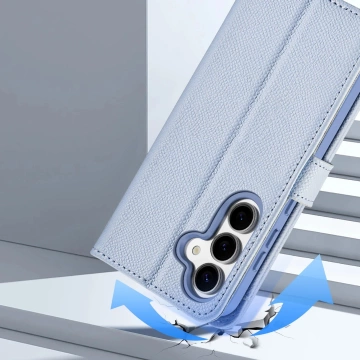 Kožené puzdro Samsung Galaxy S25 Dux Ducis Lava modré