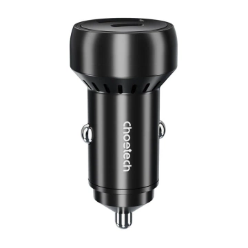 Nabíjačka do auta Choetech TC0014 60W 2x USB-C USB-A QC3.0 PD3.0 čierna