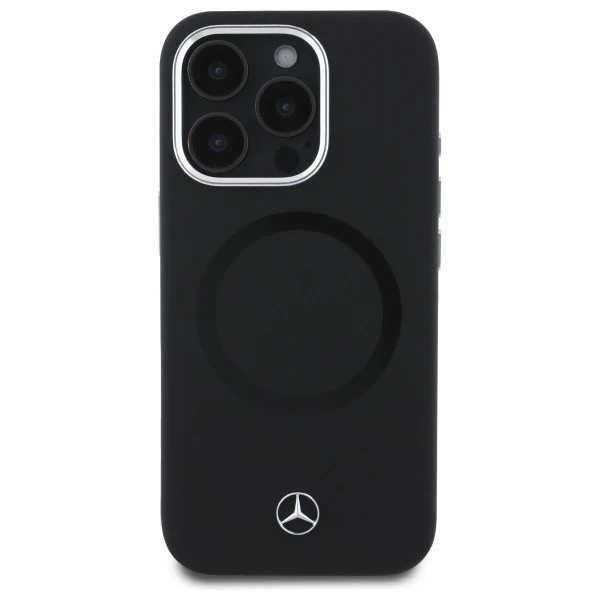 Чохол Mercedes для iPhone 16 Pro 6.3" Black MagSafe Hardcase Silicone Tonal Logo