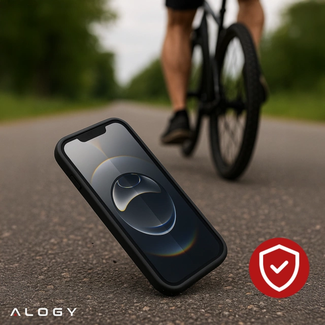 Etui do Apple iPhone 16e obudowa ochronna na telefon Alogy Matte HybridMag™️ Case do MagSafe Matowe Antypoślizgowe Wzmocnione Narożniki Czarne + Szkło Hartowane