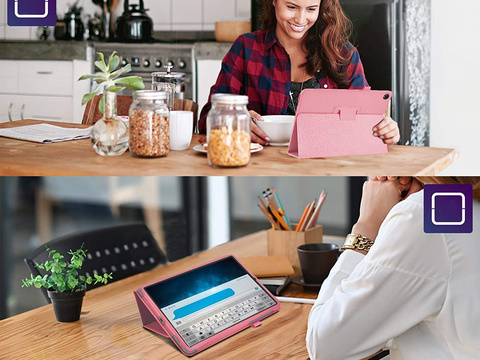 Pouzdro Alogy Tablet Case Stand pro Lenovo M10 Plus 10,3 TB-X606 růžové sklo Alogy Glass