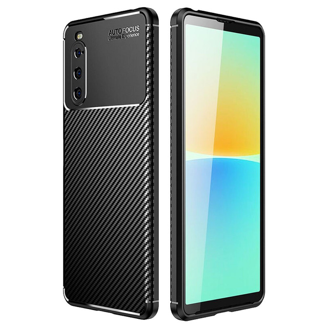 Armored case Alogy TPU Carbon Case for Sony Xperia 10 IV 2022 Black