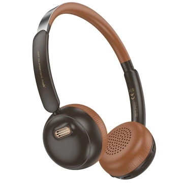 Bezdrôtové bluetooth slúchadlá HOCO W62 hnedé