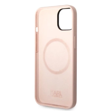 Karl Lagerfeld KLHMP14MSNIKBCP Hülle für iPhone 14 Plus 6.7" Hardcase Silikon Ikonik Magsafe pink/pink