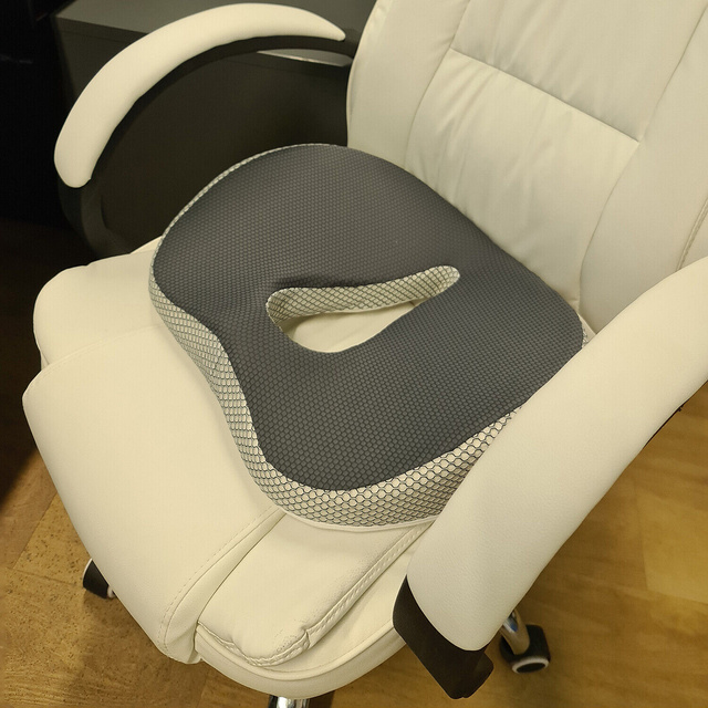 Ортопедична подушка для стільця Сидіння для робочого стільця, комп'ютерного крісла, автокрісла, водійського сидіння, Чорний