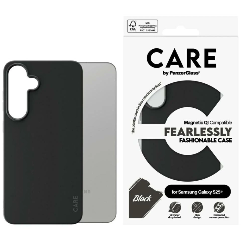 CARE Case for Samsung Galaxy S25 by PanzerGlass Fashion Qi MagSafe Black