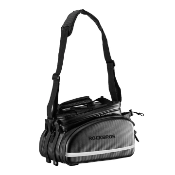 Taška na kolo Rockbros A6-6 do kufru, 35 l, s vyklápěcími kapsami - černá