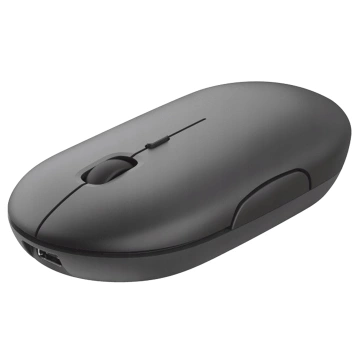 Alogy kabellose Maus, kleine ergonomische Maus für Laptop, PC, Bluetooth, 2,4 GHz, leise, Schwarz