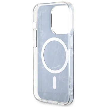 Etui für Telefon Guess GUHMP14LPCUMAK für Apple iPhone 14 Pro 6.1" Czarny/Black Hardcase Marble MagSafe
