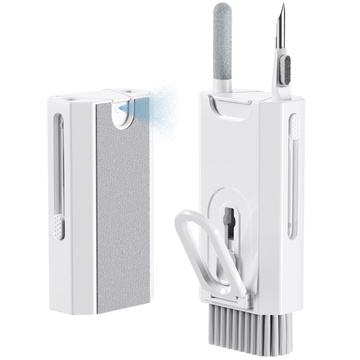 Multifunkční čistič Alogy Cleaner Set Sada 8v1 na čištění obrazovky klávesnice sluchátek pro telefony, tablety, notebooky, počítače Bílá