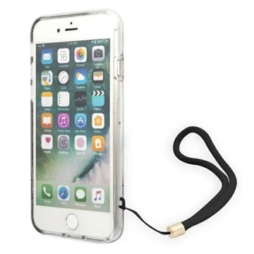 Guess GUOHCI8H4STW iPhone SE 2022 / SE 2020/7/8 braun / braunes Hardcase 4G Print Strap