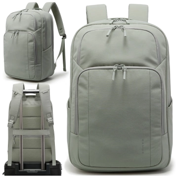 Bange wasserdichter Rucksack für 15,6-Zoll-Laptop, Stadtreisender, 45 x 30 x 16 cm, für Arbeit, Flugzeug, Herren, Damen, mit USB-Anschluss Schwarz