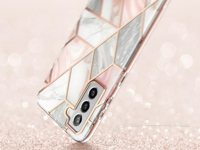 Etui Supcase Cosmo pro Samsung Galaxy S21 Marble Pink