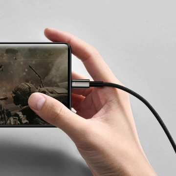 Baseus Tungsten Gold kábel USB-A - USB-C 480Mb/s 100W 2m čierny (CAWJ000101)