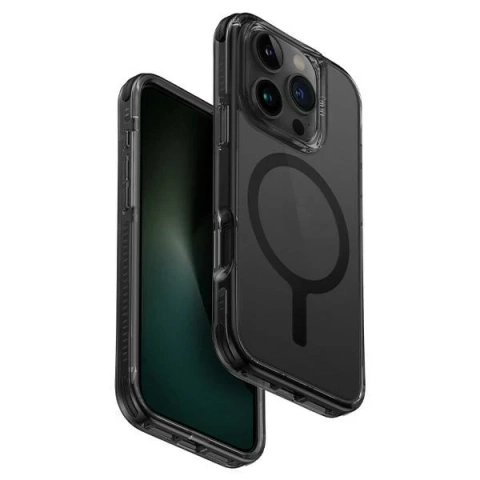 Etui UNIQ Combat do iPhone 16 Pro 6.3" Magclick Charging Czarny/Carbon Black