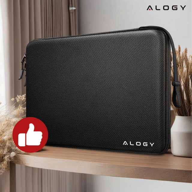 Laptop-Hülle, MacBook Air Pro 13,3 Zoll Alogy Hartschaum-Tasche, Schutzhülle für 13–14 Zoll Laptops, Schwarz