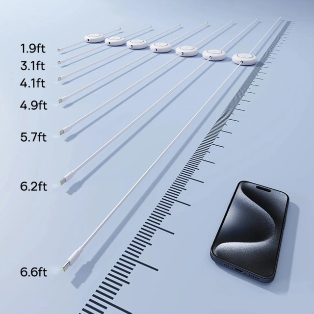 Kabel Baseus Free2Pull Mini 100W USB-C – USB-C 2m Biały