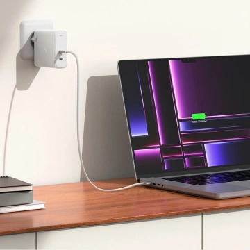 Spigen ArcStation Pro GaN-1402 140W USB-C 2xPD White Wall Charger