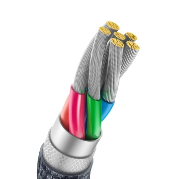 Baseus Crystal Shine Series kabel USB kabel pro rychlé nabíjení a přenos dat USB Typ A - USB Typ C 100W 2m černý (CAJY000501)