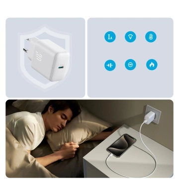 Sieťová nabíjačka Joyroom JR-TCF24 USB-C PD 30W QC SFC – biela