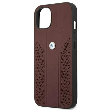 Etui für Telefon BMW BMHCP13SRSPPR für Apple iPhone 13 Mini 5,4" Czerwony/Red Hardcase Leather Curve Perforate