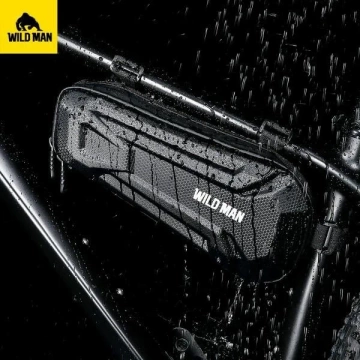 Сумка на велосипед Wildman XT9 XL, водонепроникний, чорний колір, 1.8 л