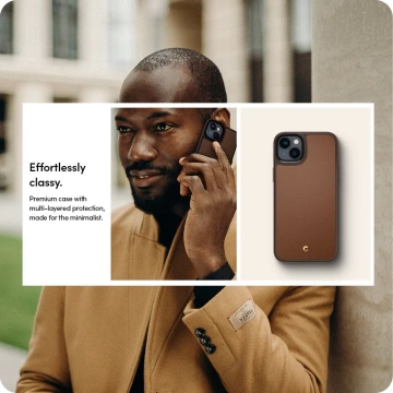 Etui Spigen Cyrill Kajuk Mag MagSafe do Apple iPhone 14 Plus sedlo hnědé