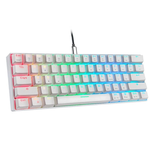 Motospeed CK61 RGB mechanische Tastatur (weiß)