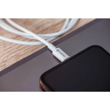 Кабель USB-C до Lightning 1 м Forcell MFi Apple PD 30W CarPlay білий