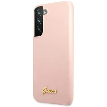 Чохол Guess GUHCS23SLSLMGPP для Samsung Galaxy S23 S911 pink/pink hardcase Silicone Script Metal Logo
