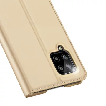 Pouzdro DUX DUCIS Skin Pro s flipovým krytem pro Samsung Galaxy A42 5G gold