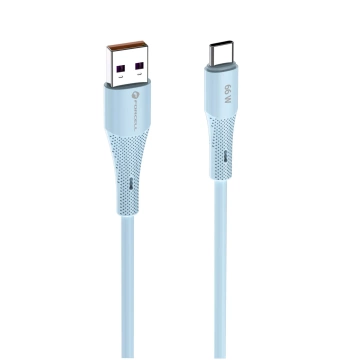 Kabel USB-A – USB-C 66W Forcell F-Energy Silicone 1 m C342 niebieski