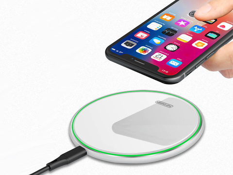 Qi Alogy Fast Charger USB-C Typ C 15W biela indukčná nabíjačka