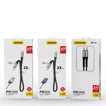 Dudao L10P kábel USB typu C - Lightning PD20W čierny (L10P)