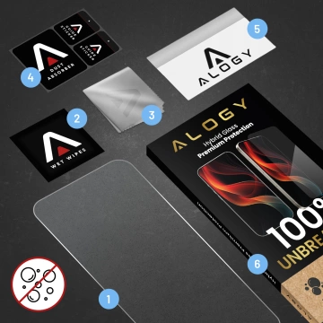 Hybridné sklo pre Xiaomi Redmi Note 13 Pro Plus 5G kryt obrazovky Alogy Flexi Glass 9H Case Friendly plochý kryt