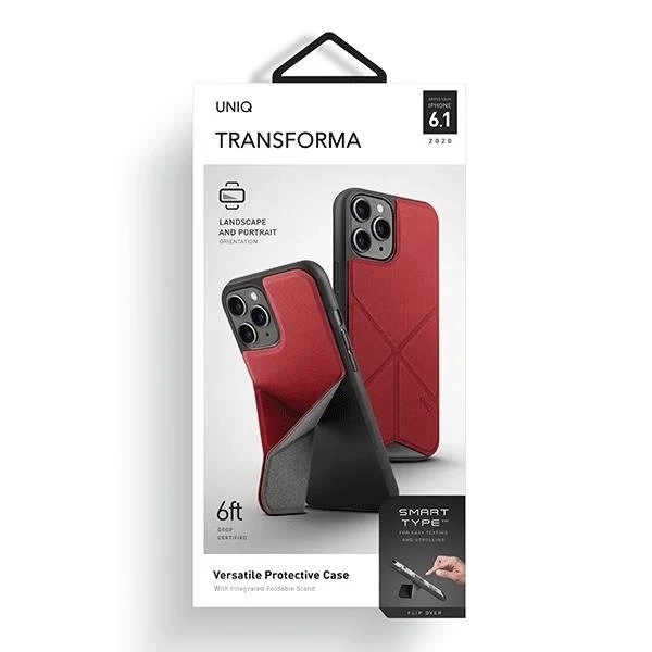 UNIQ pouzdro Transforma iPhone 12/12 Pro 6.1" červená / korálově červená