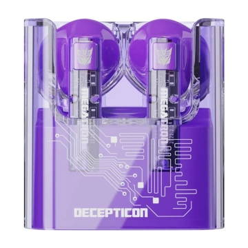 TWS Transformers TF-T08 Bluetooth 5.3, ANC, 13 mm, fialové