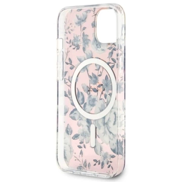 Etui Guess GUHMP14MHCFWSP pro iPhone 14 Plus 6,7" pevný obal Flower MagSafe