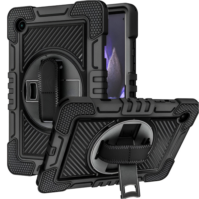 Pouzdro pro Samsung Galaxy Tab A9 Plus 2023 11" X210/X215/X216 pancéřový kryt s páskem Alogy Case černý