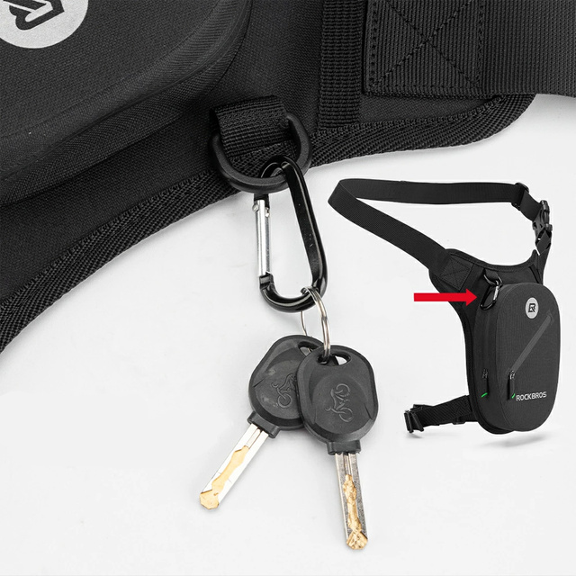 Szaszetka biodrowa nerka wodoodporna RockBros Belt Bag Waterproof AS-081 torba na biodro na akcesoria Czarna