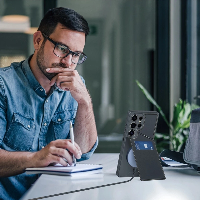 Etui Portfelowe do Samsung Galaxy S25 Ultra Dux Ducis Rafi II Czarny