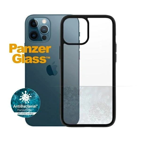 Чохол Etui PanzerGlass ClearCase для iPhone 12 Pro Max 6,7" Antibacterial czarny/black