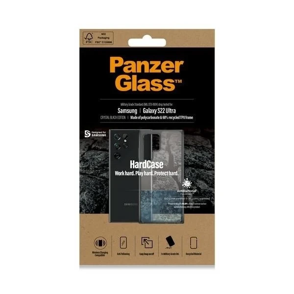 Чохол для Samsung Galaxy S22 Ultra PanzerGlass HardCase Antibacterial Clear
