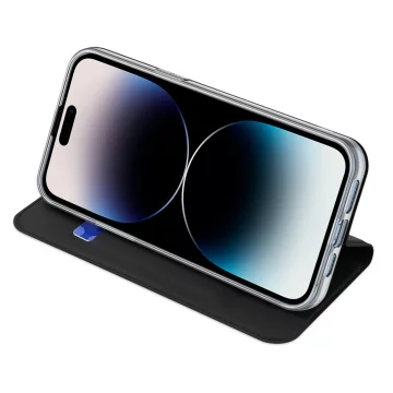 Dux Ducis Skin Pro iPhone 15 Pro Max pouzdro s klopou a peněženkou - černé