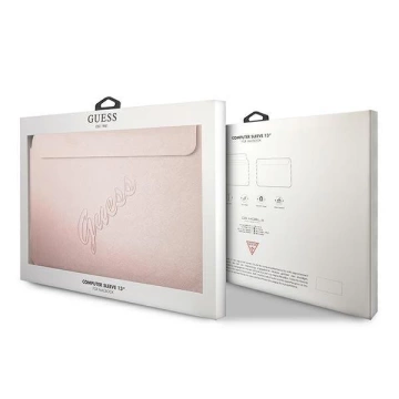 Guess Sleeve GUCS13PUSASPI 13" pink/pink Saffiano Script